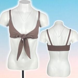 YEAR OF OURS Tie Front Swim Top Sz XS